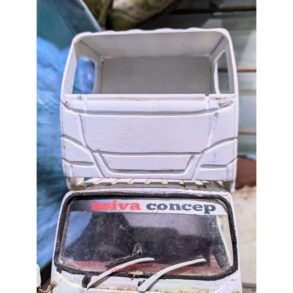 kabin miniatur truk plastik bahan dari pvc