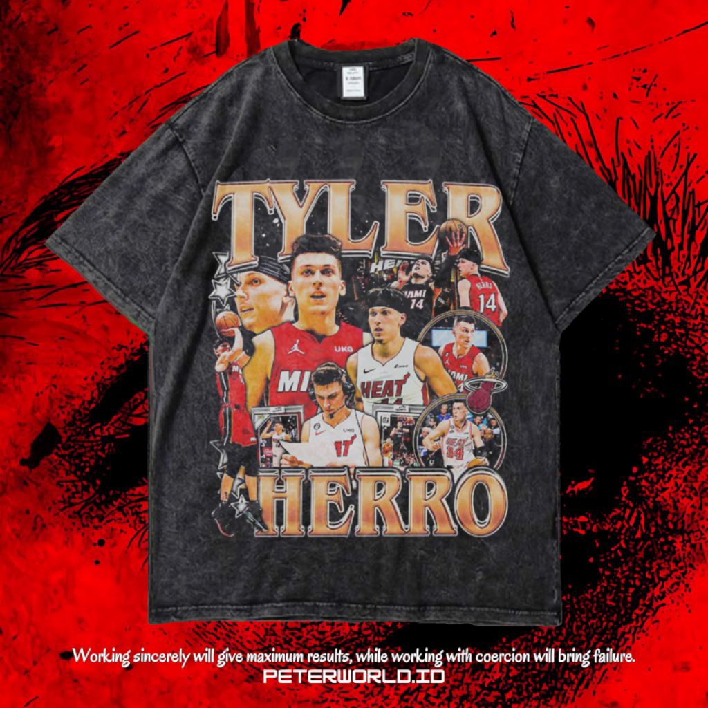 PETERWORLD "TYLER HERRO" KAOS OVERSIZED / KAOS WASHED / STONE WASH / OVERSIZED T SHIRT / KAOS TYLER 