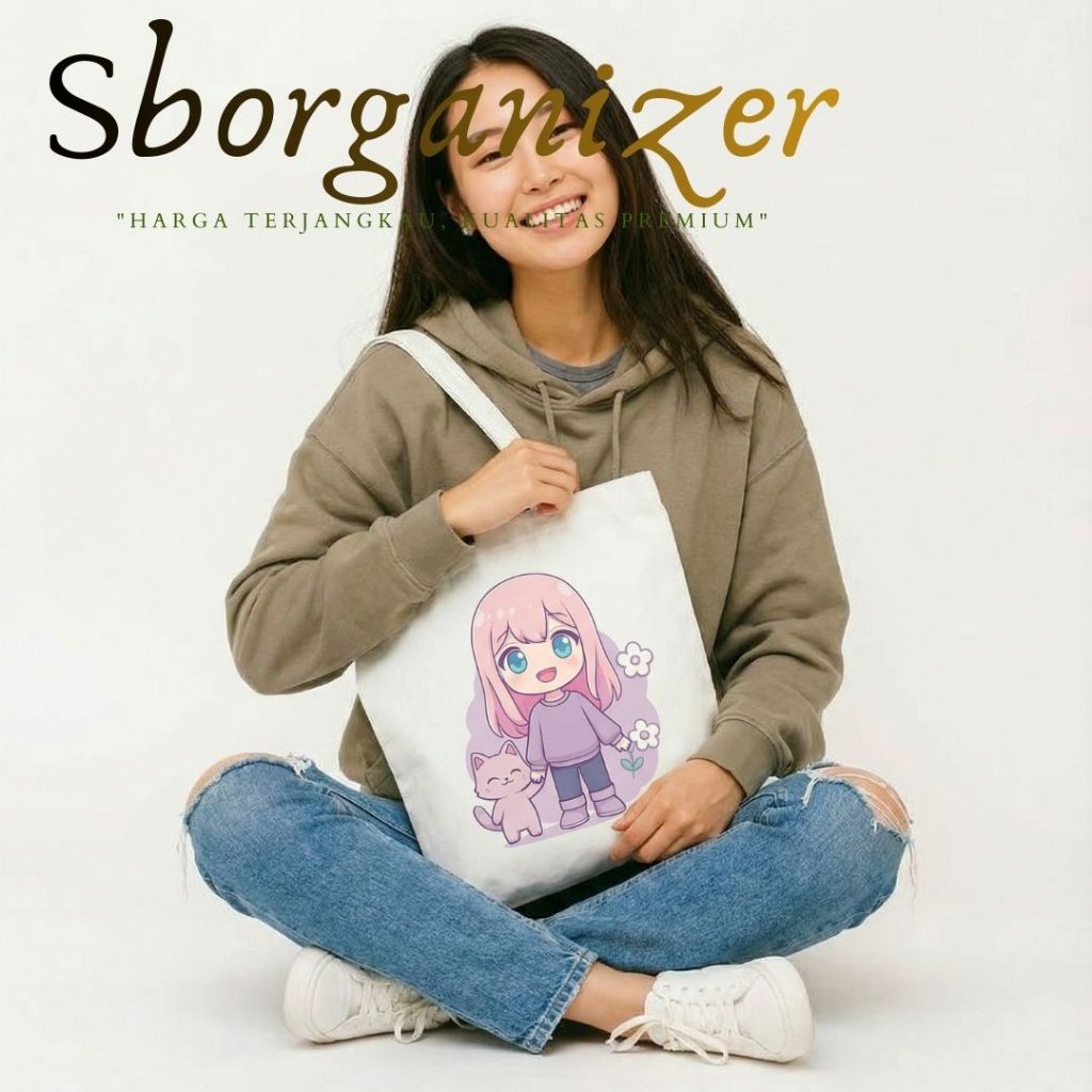 TAS Canvas 40X50 Tas belanja Totebag blacu Polos TAS KAIN BLACU KANVAS CUSTOM SABLON TAS KANVAS