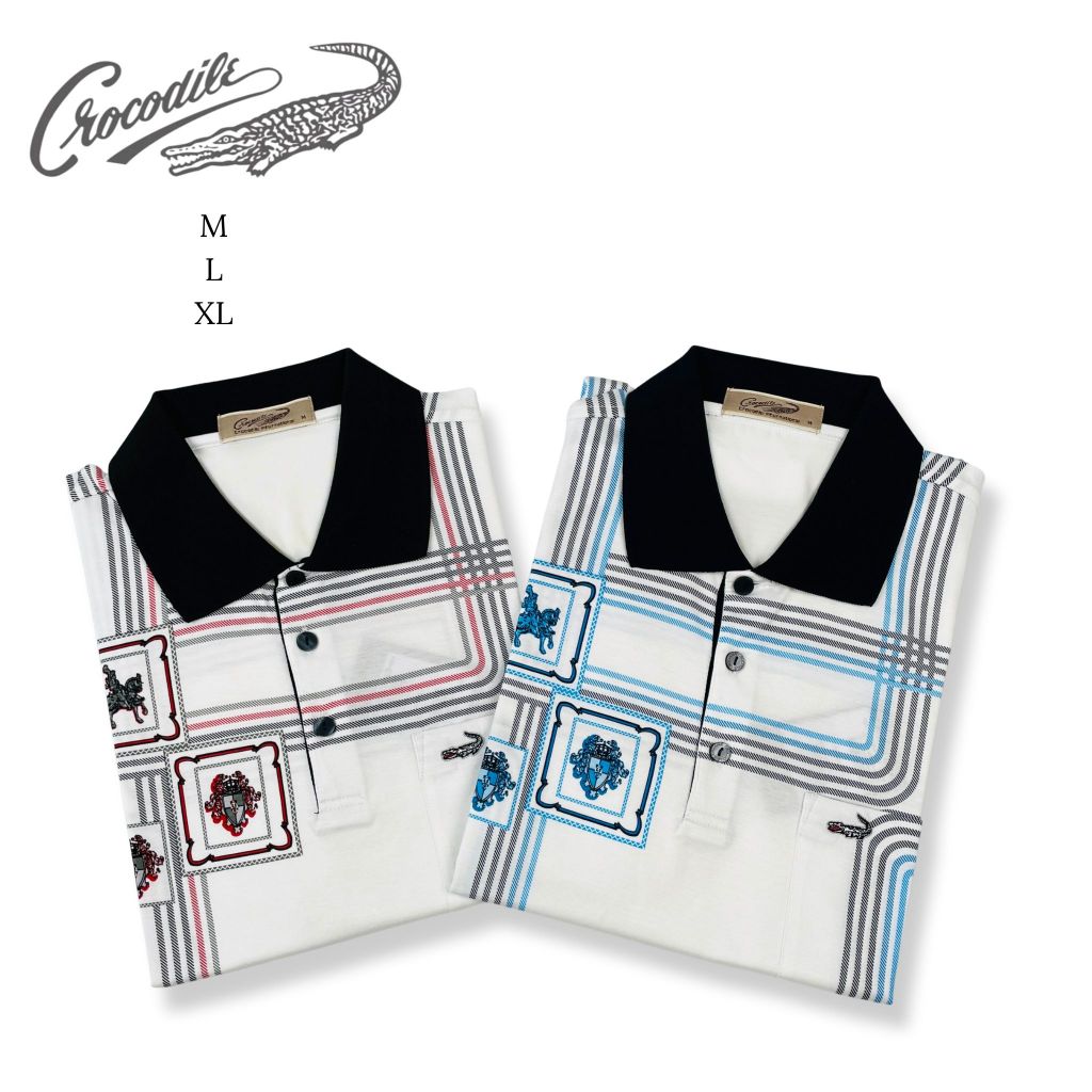 CROCODILE Kaos Polo Pendek Stretch Platinum Original Pria 1891