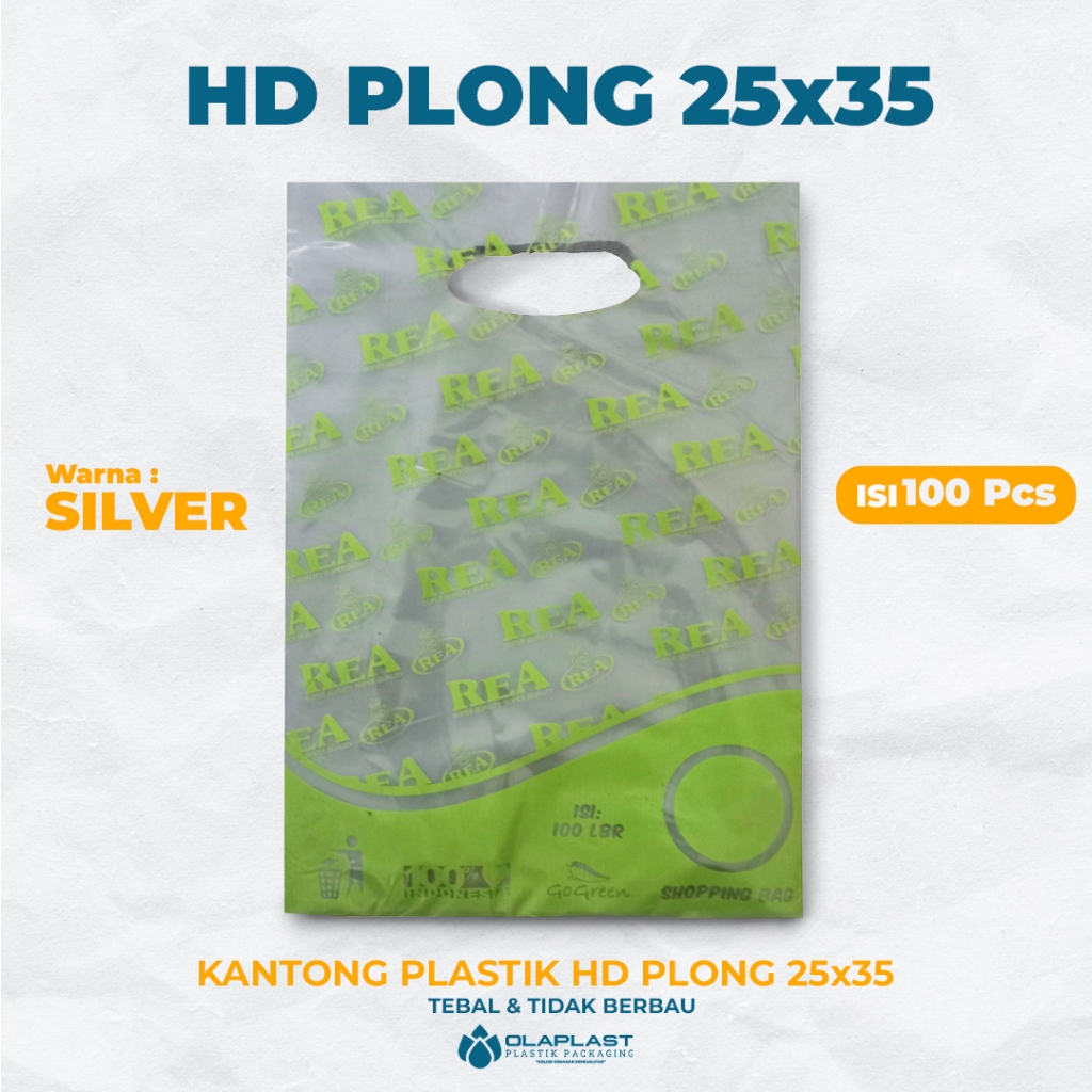 Plastik packing HD plong 25x35 REA Silver Isi 100 Lembar