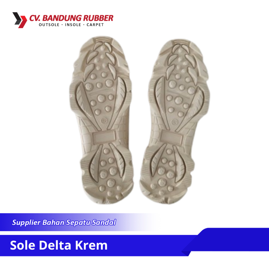 Outsole Karet Delta Krem Untuk Sepatu Safety Pria Sol Sepatu PDL Sol Sepatu Dinas Sol Sepatu Delta S