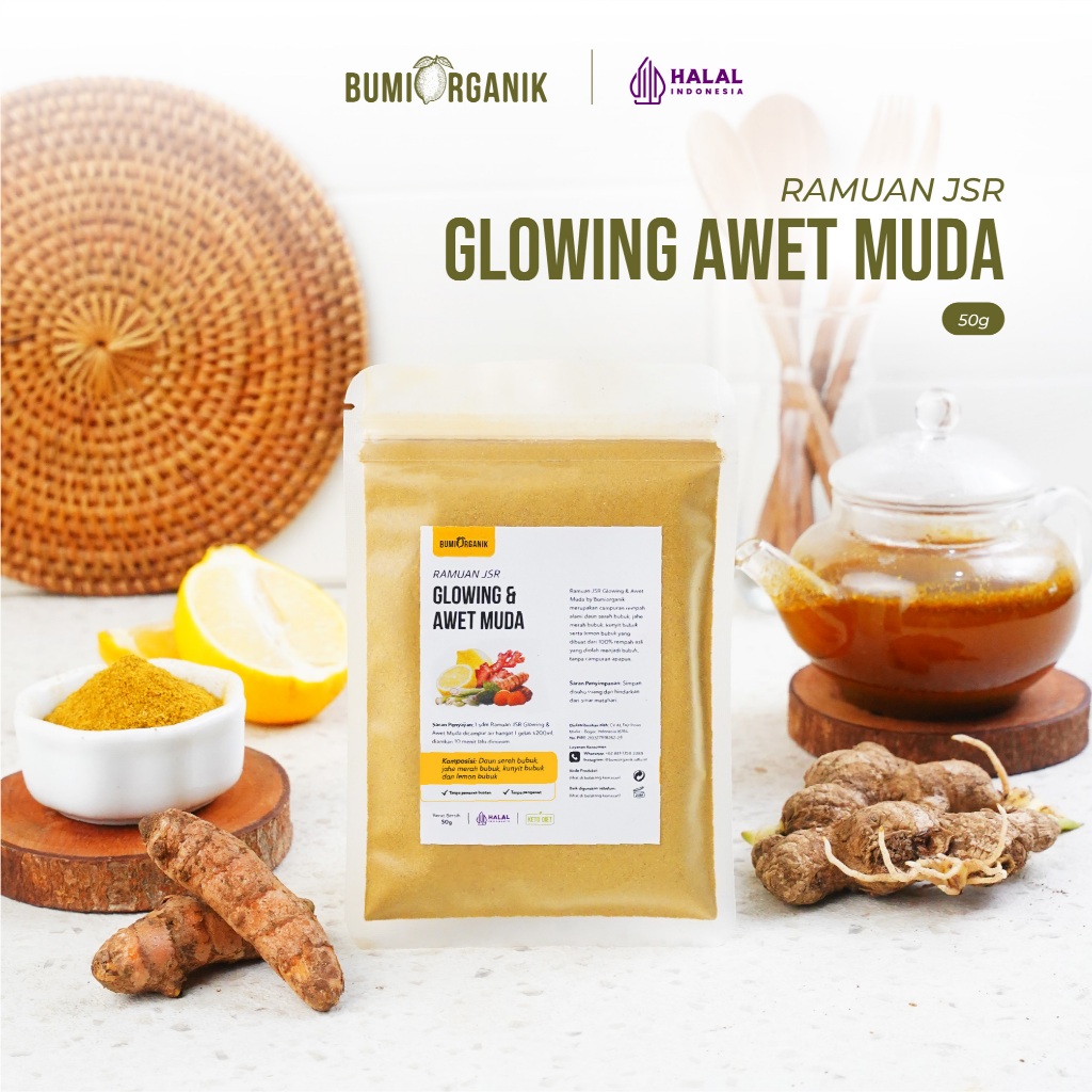 JSR RESEP GLOWING & AWET MUDA BUMI ORGANIK / JSR ULTIMATE / JAMU JSR / MINUMAM JSR DETOX RESEP SEHAT