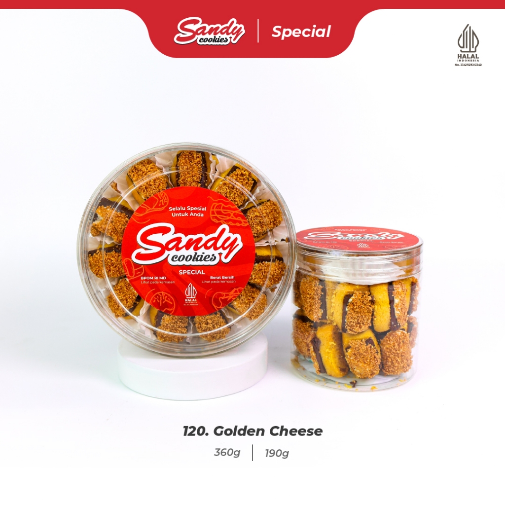 120. Golden Cheese - Kue Kering Sandy Cookies Special