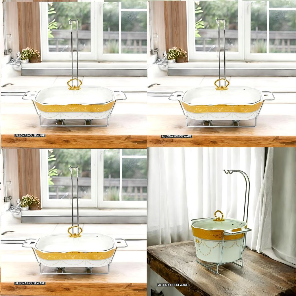 (FREE PACKING KAYU) PRASMANAN / WADAH SAJI SET 4 PCS RACK GANTUNG KERAMIK VICENZA 580 / 581