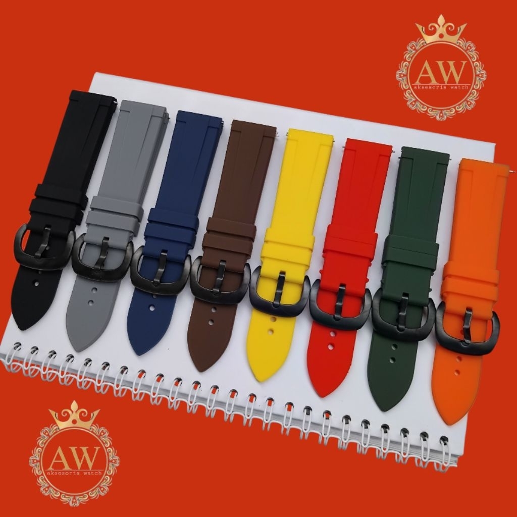 Strap Tali Jam Tangan Silikon Rubber Quick Release Tali Jam Tangan Karet Universal