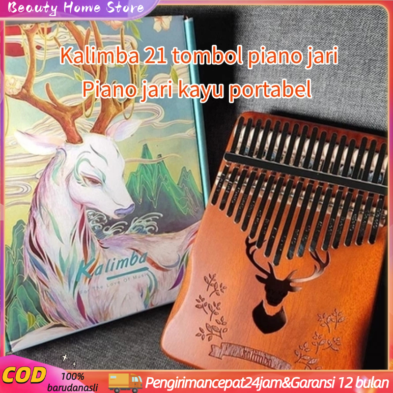 Kalimba 21 Kunci Piano Jari Alat Musik Piano Jari Kunci Piano Jempol Kayu Pemula Portabel Piano Jemp