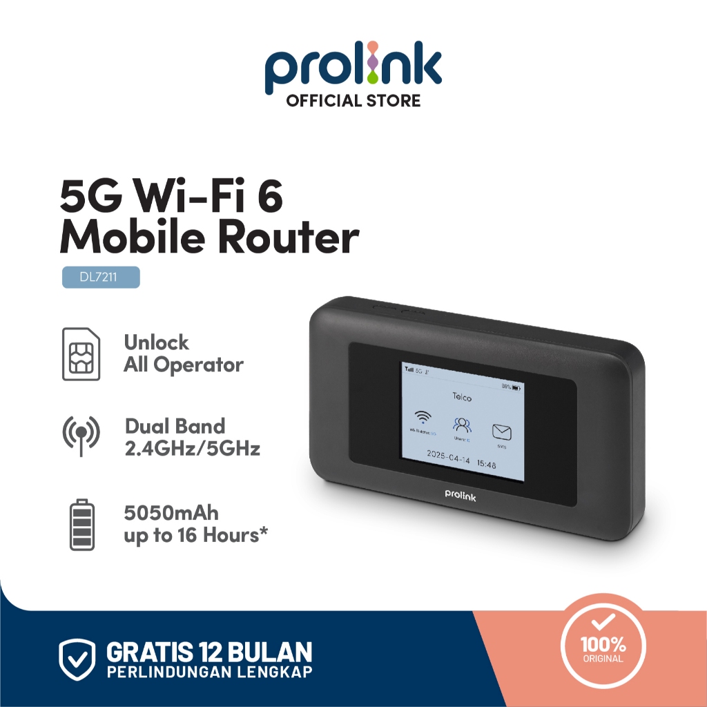 NEW Prolink Mobile Wifi 6 Hotspot 5G LTE Modem Wireless Router l Mifi UNLOCK ALL OPERATOR