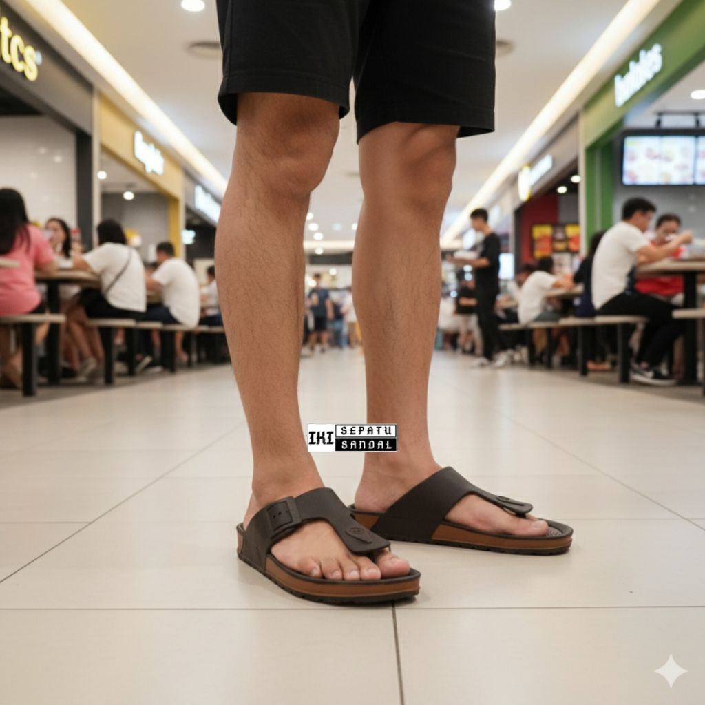 Sandal pria Nikko 8064 Nikko 8132 Sandal pria jepit karet PU