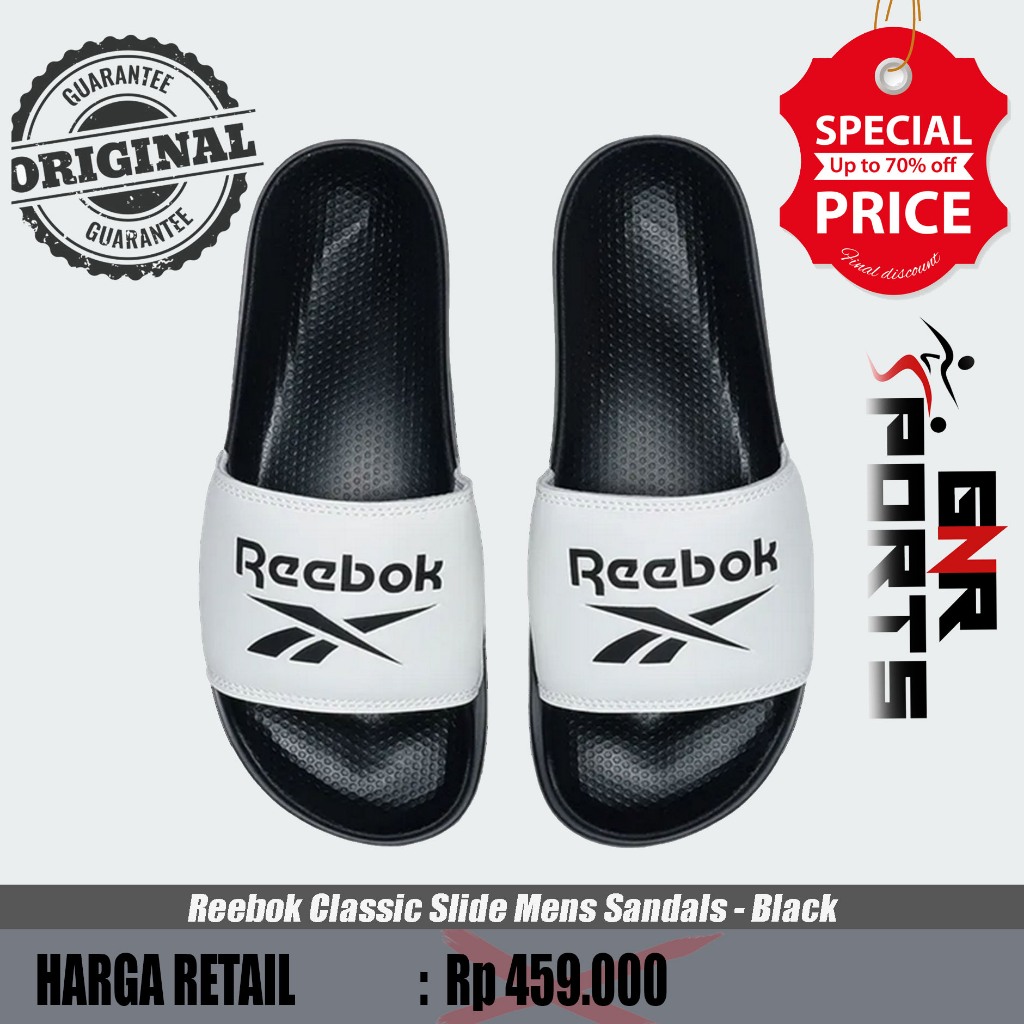 Sandal Reebok Classic Slide Mens Sandals - Black Original 100%