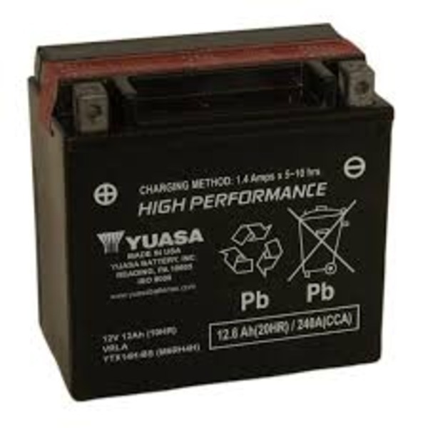 YUASA YTX14H-BS MADE IN USA AKI MOTOR Honda: Africa Twin XRV 750, CB 1300, ST 1100 Pan European,  VT