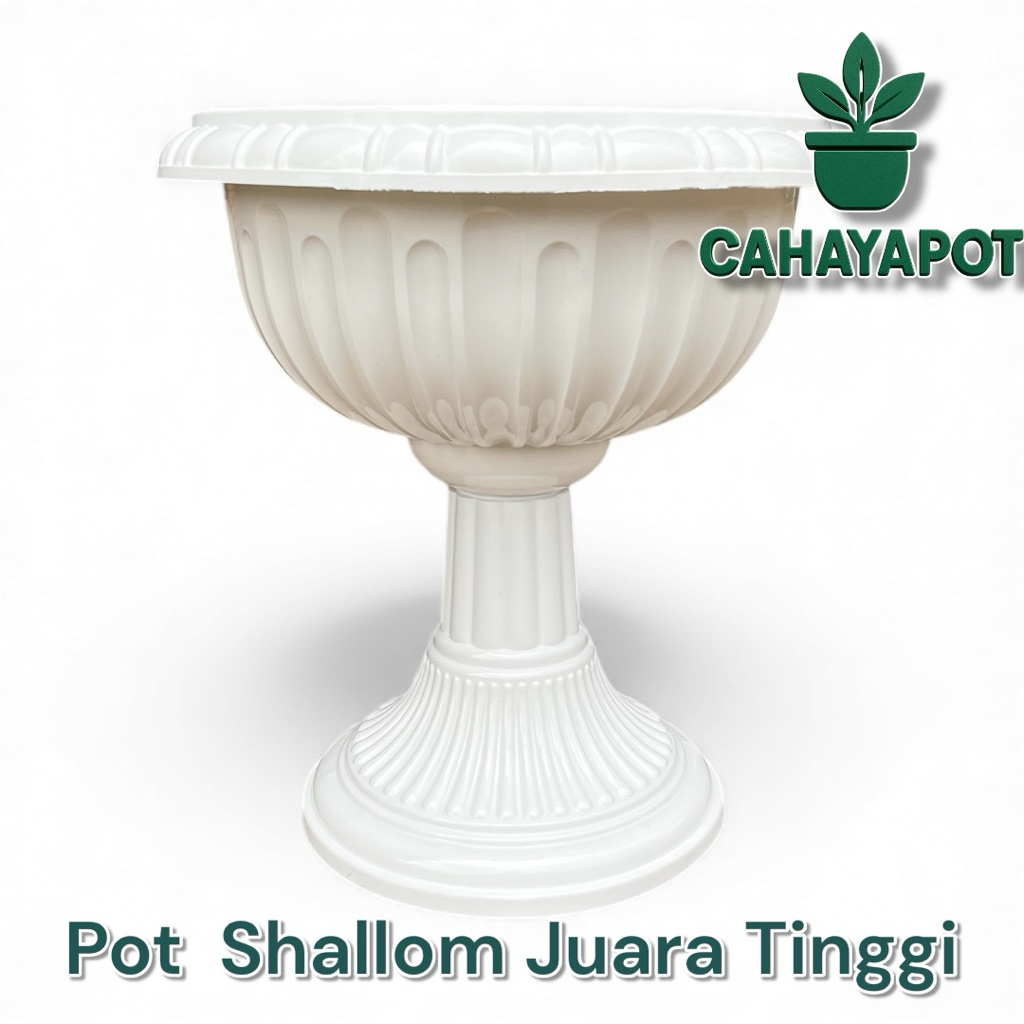 POT JUARA TINGGI / POT BUNGA SHALLOM JUARA TINGGI PUTIH