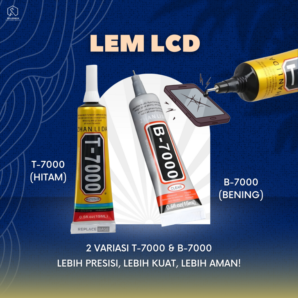 Lem T7000 B7000 Lem LCD HP Touchscreen Lem Serbaguna Perekat Elektronik Handphone Tablet Kuat Tahan 