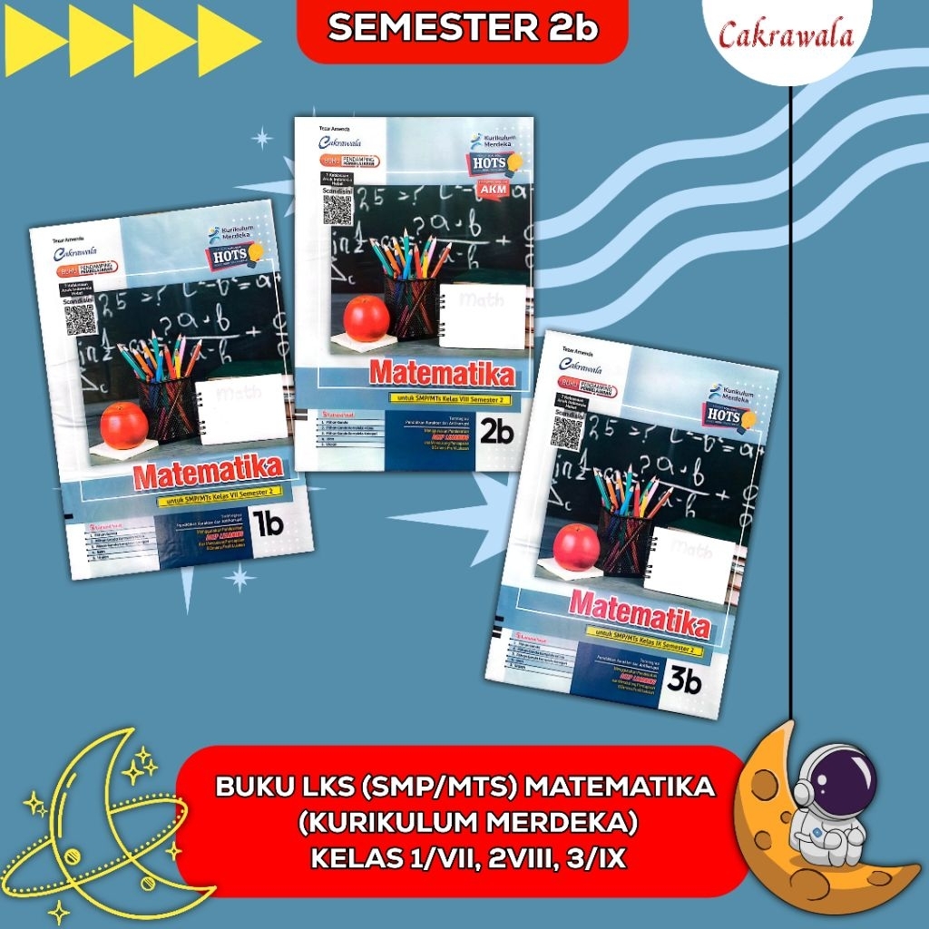 Buku lks SMP, MTS, (MATEMATIKA) (Cakrawala) untuk kelas 1/VII, 2/VIII, dan 3/IX (KURIKULUM MERDEKA)