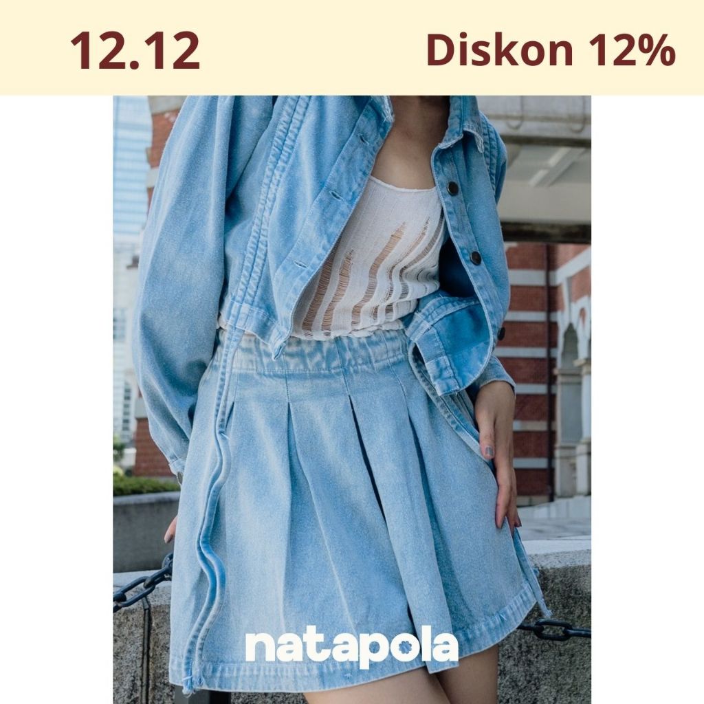 POLA JANE SKORT - skort jeans - celana pendek wanita