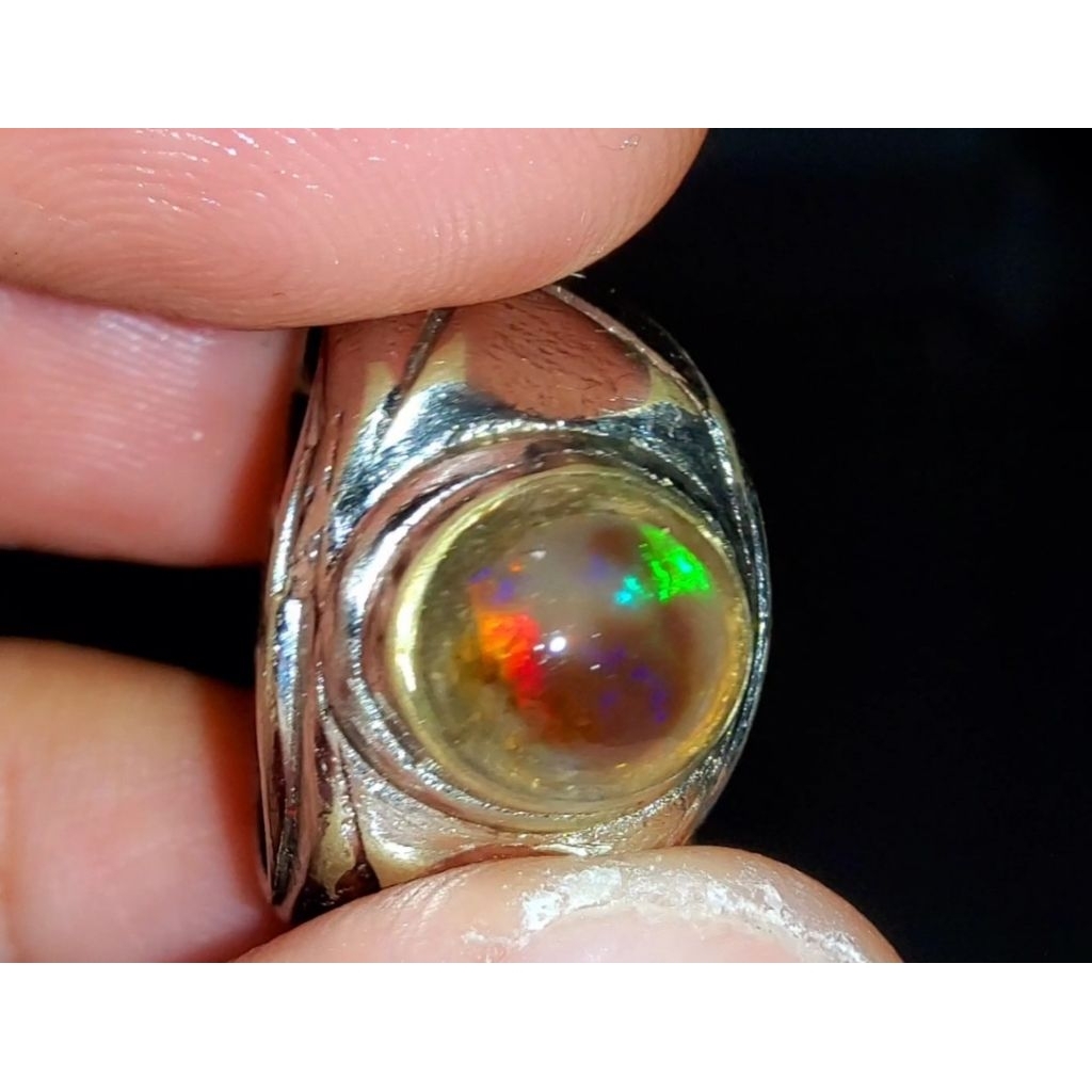 cincin kalimaya kristal top jarong solid natural asli Banten