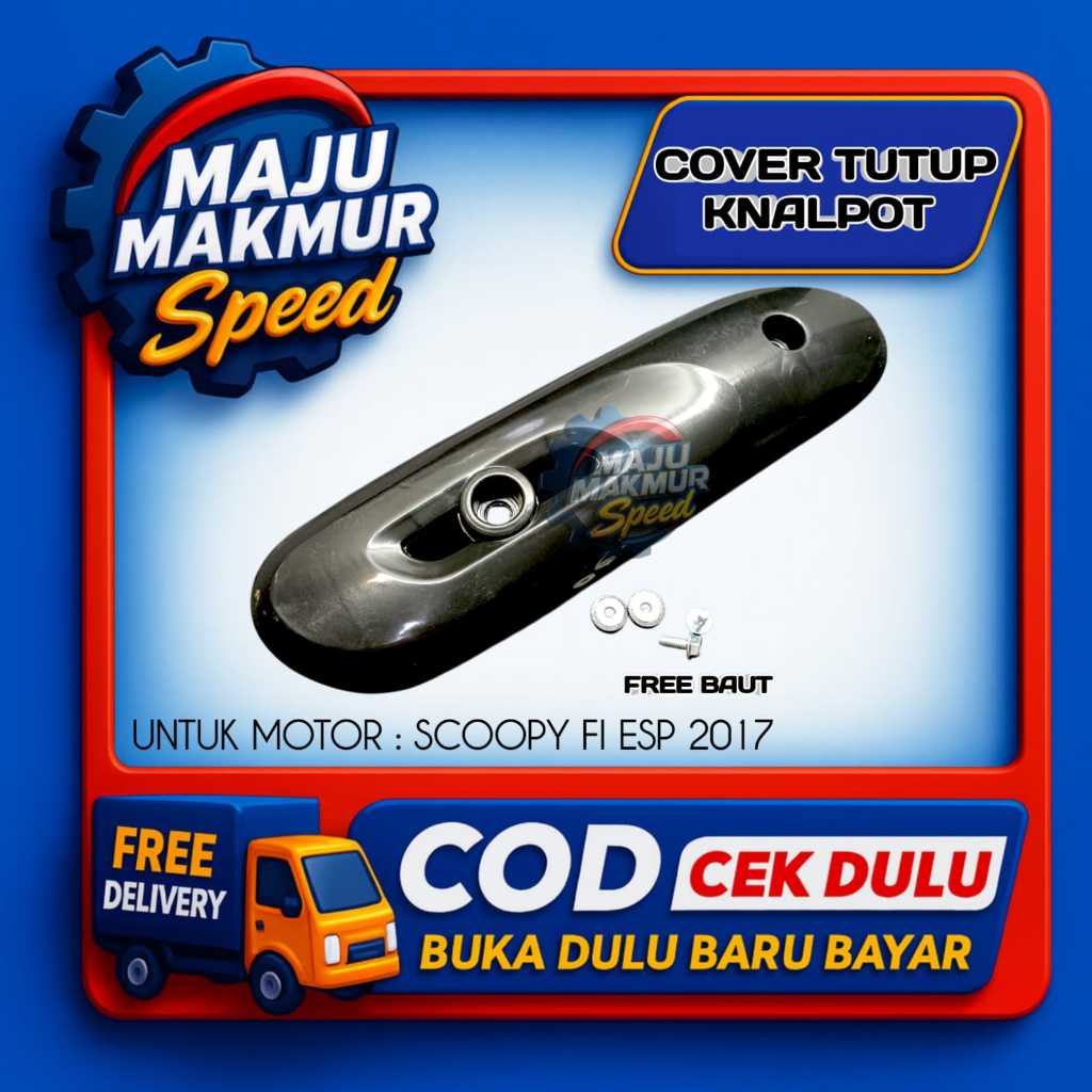 COVER KNALPOT SCOOPY FI 2017 TUTUP KNALPOT SCOOPY FI 2017