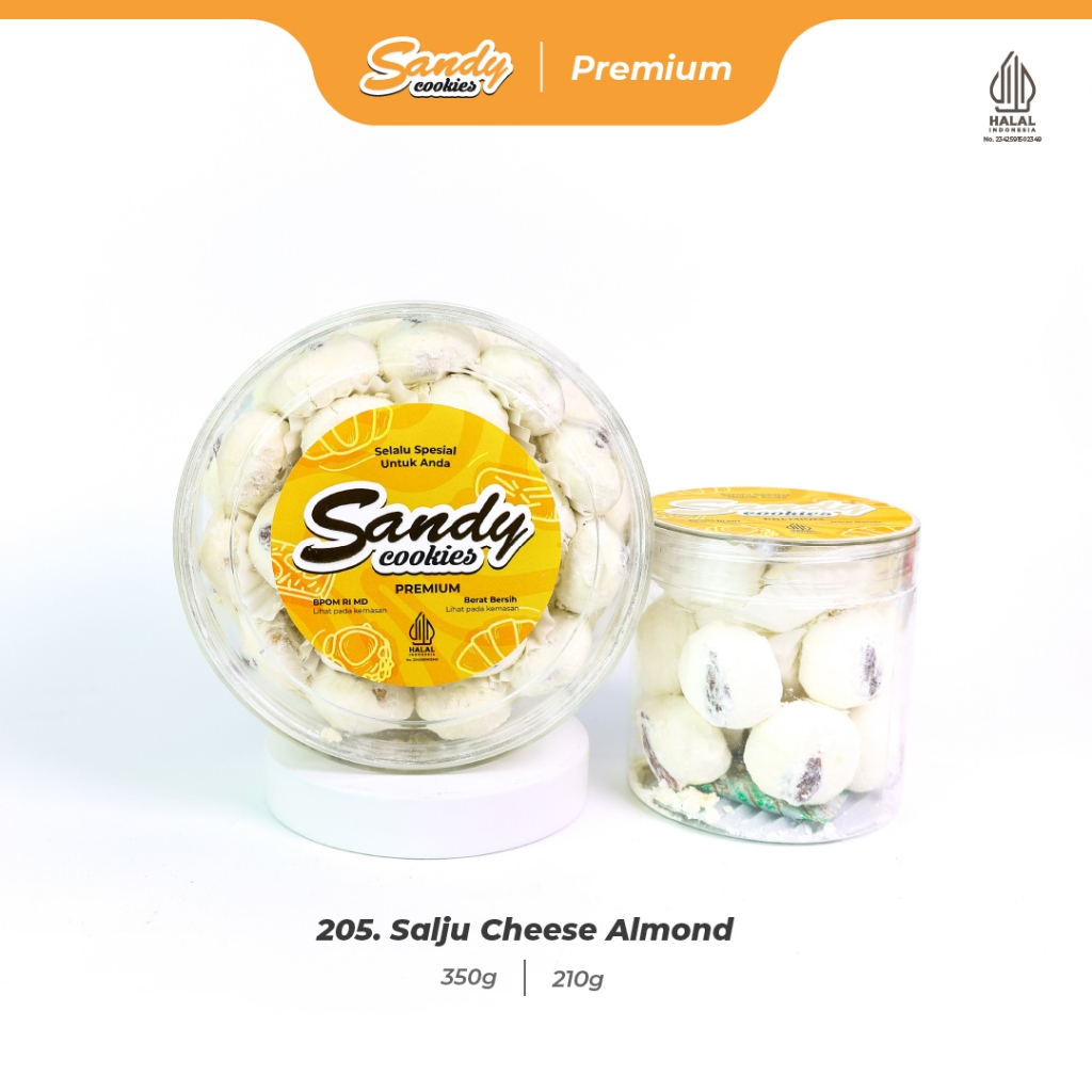 205. Salju Cheese Almond - Kue Kering Sandy Cookies Premium