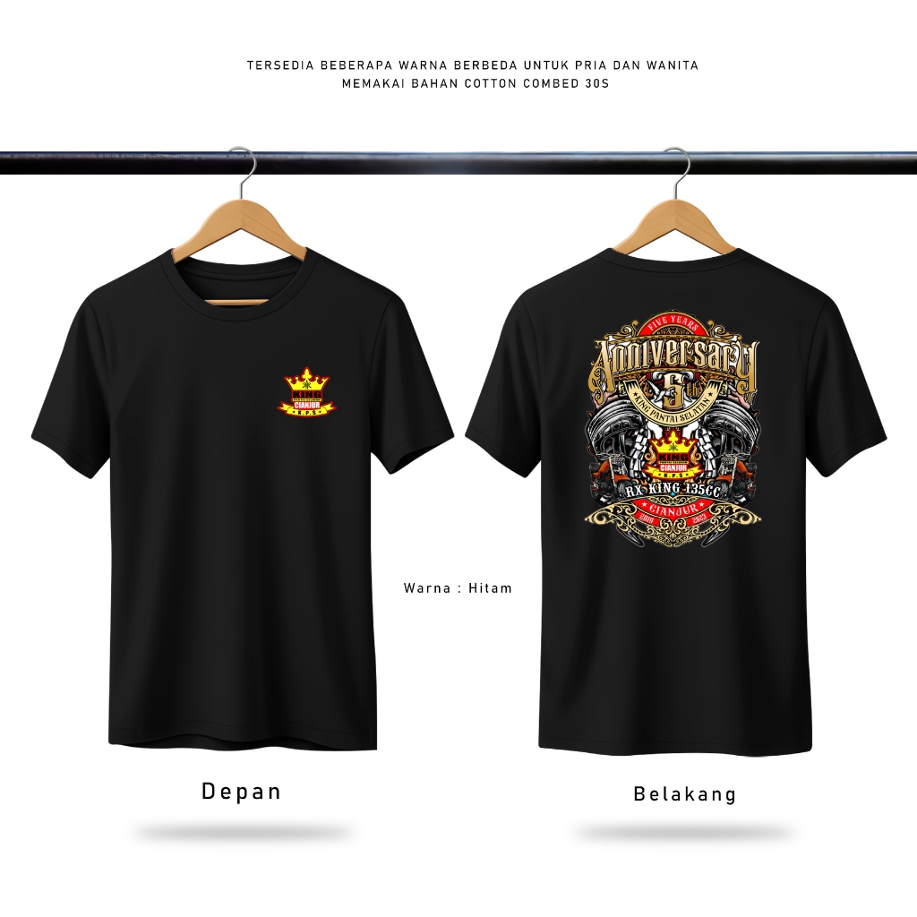 Kaos RX-King Jamnas Anniversary 4 - Kaos Rx-King Cianjur Selatan - Pria Dan Wanita - Cotton Commbed 