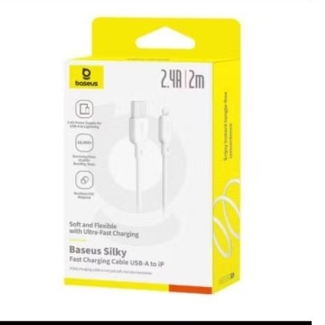 Kabel Data Baseus silky crystal To IPHONE 2m/1,2m