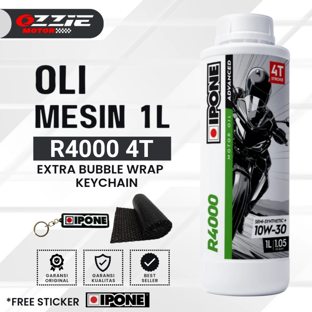 OLI IPONE R4000 4T 10W-30 10W30 ESTER SYNTHETIC PLUS 1L OLI MOTOR SPORT ORIGINAL
