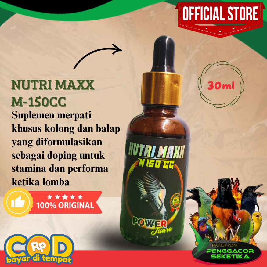 Suplemen merpati Nutrimax M 150 Cc Merpati Kolong balap juara