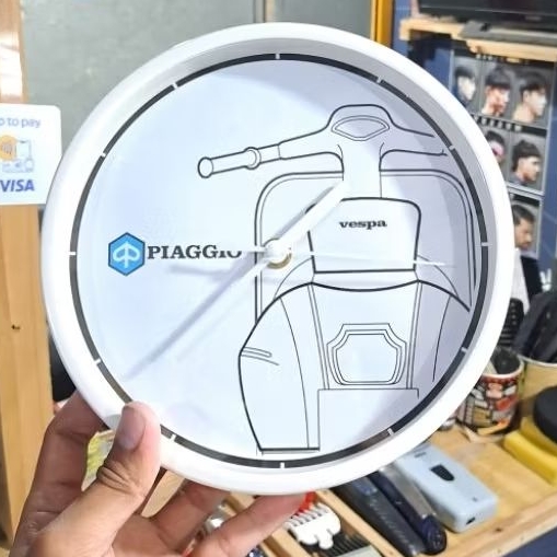 jam dinding vespa custom