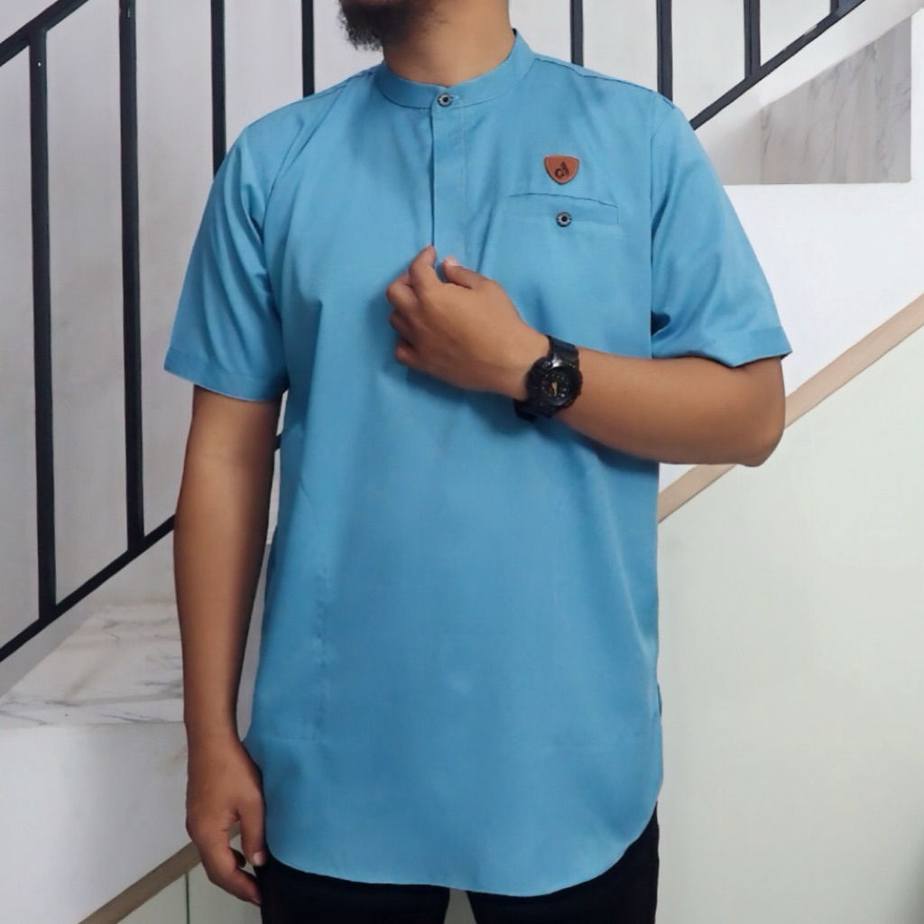 Koko kurta hamzah lengan pendek bahan toyobo fodu