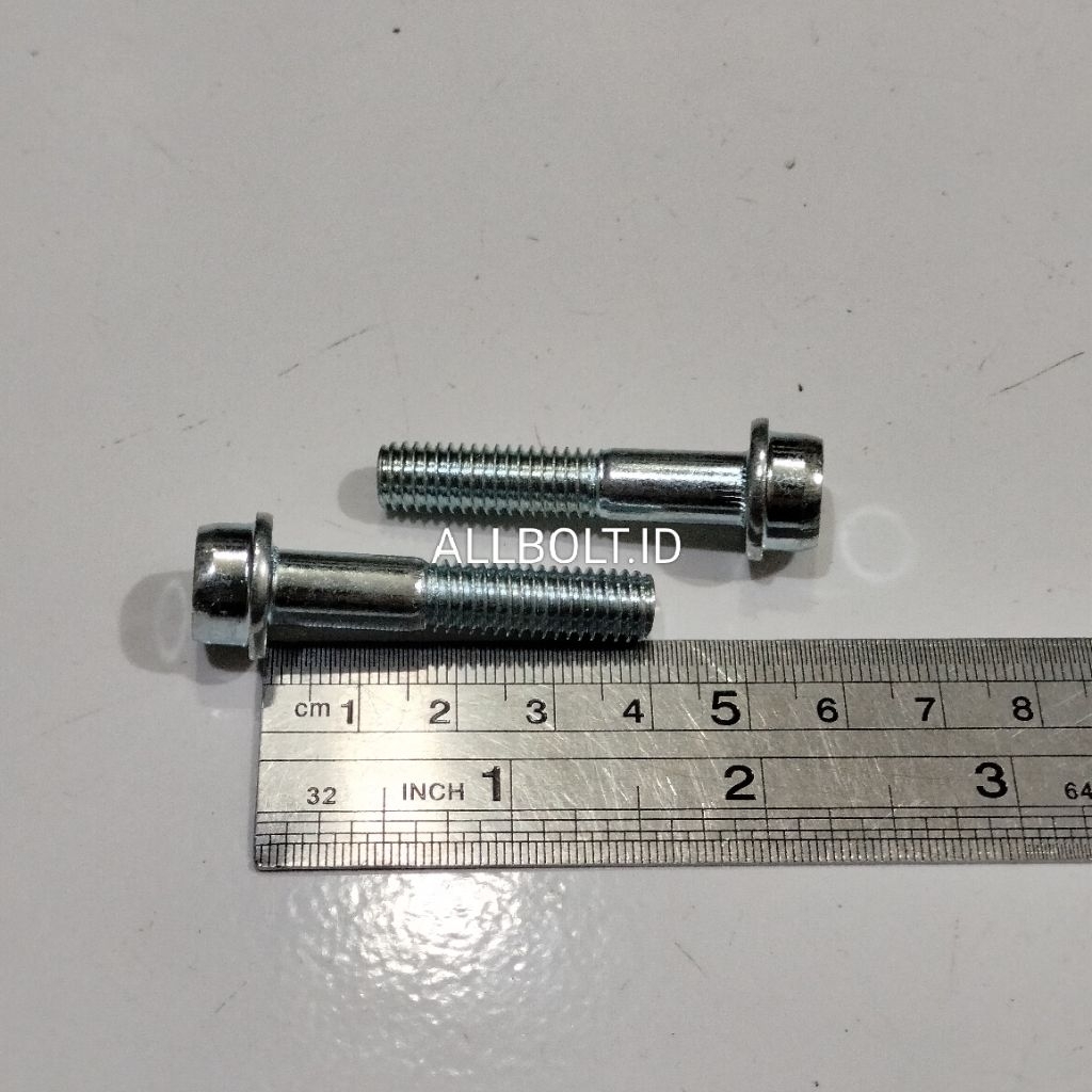 (paket 2biji ) baut L bintang 12 / 8mm x 40mm