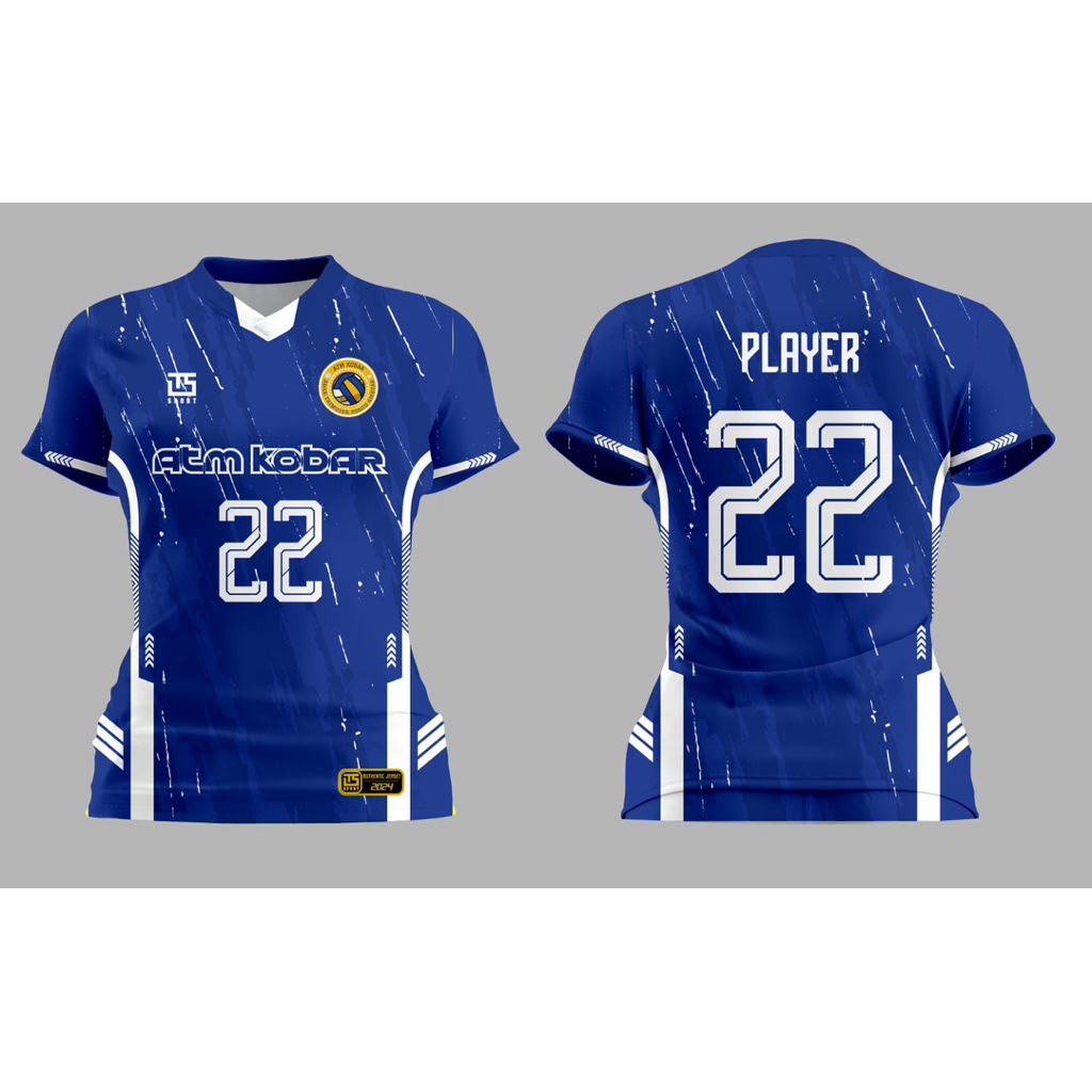 Kaos Jersey Voli Full Printing Gratis Tambah Nama Nomor Logo Sponsor