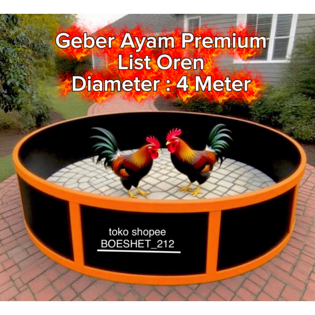 boeshet_212 geber / ring ayam panjang 8m diameter lingkaran 2.5m dan 3m bahan spon eva temurah