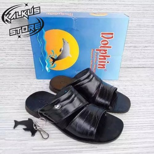 Dolphin Sandal Slide Pria Kulit Asli "D-25" Classic Series original 100%