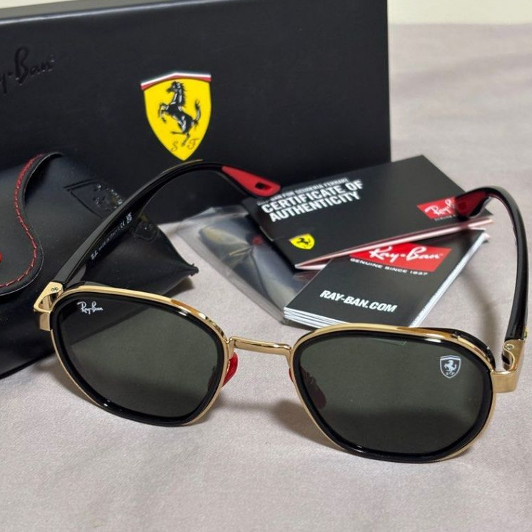 Rayban RB3674-M Scuderia Ferrari Collection Gold Hijau Original
