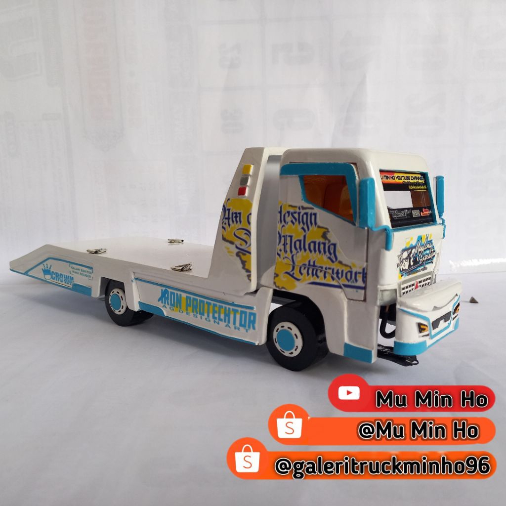 HIDROLIK BUKA TUTUP Miniatur Truk Towing Oleng Maulana Expedition