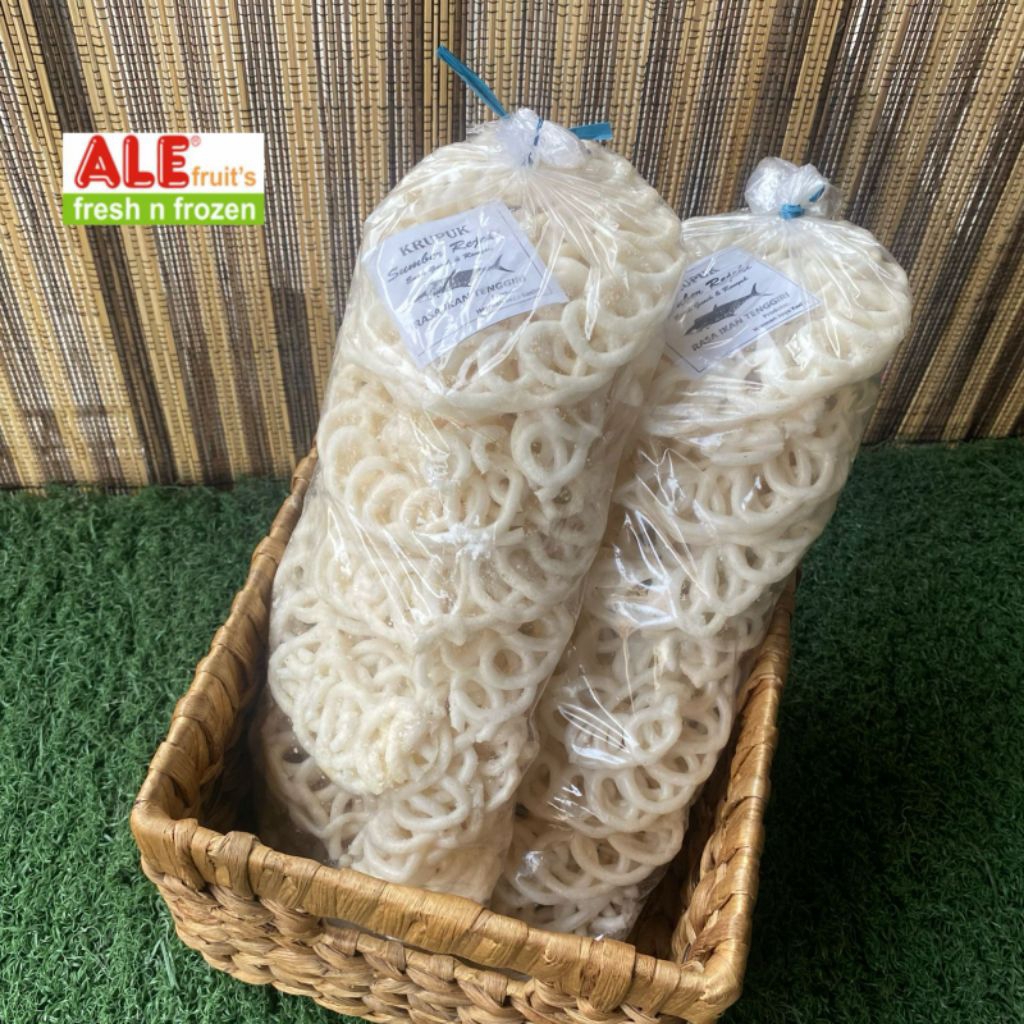 Kerupuk mawar putih, kerupuk mawar putih matang, kerupuk mawar