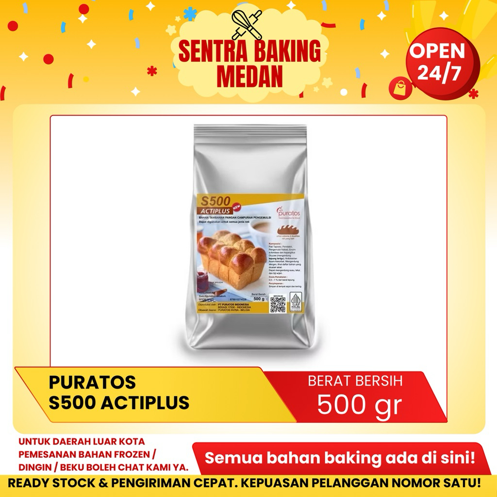 PURATOS S500 ACTIPLUS 500gr BREAD IMPROVER / PENGEMBANG ROTI / S500 ACTI PLUS