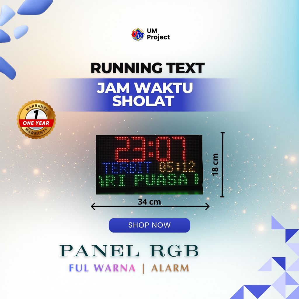 RUNNING TEXT JAM SHOLAT MINI