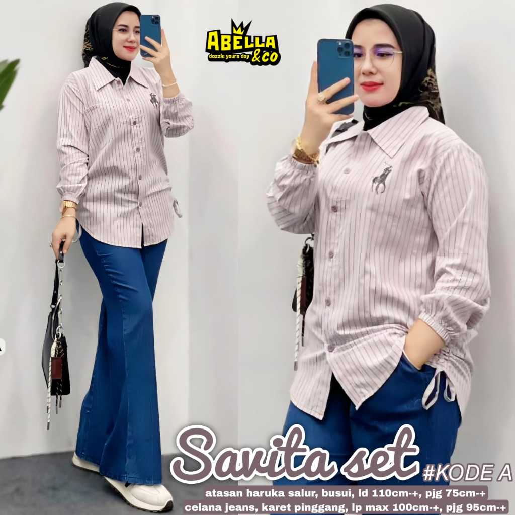 Pakaian Wanita HQ SAVITA SET From AbELLA FASHION STORE