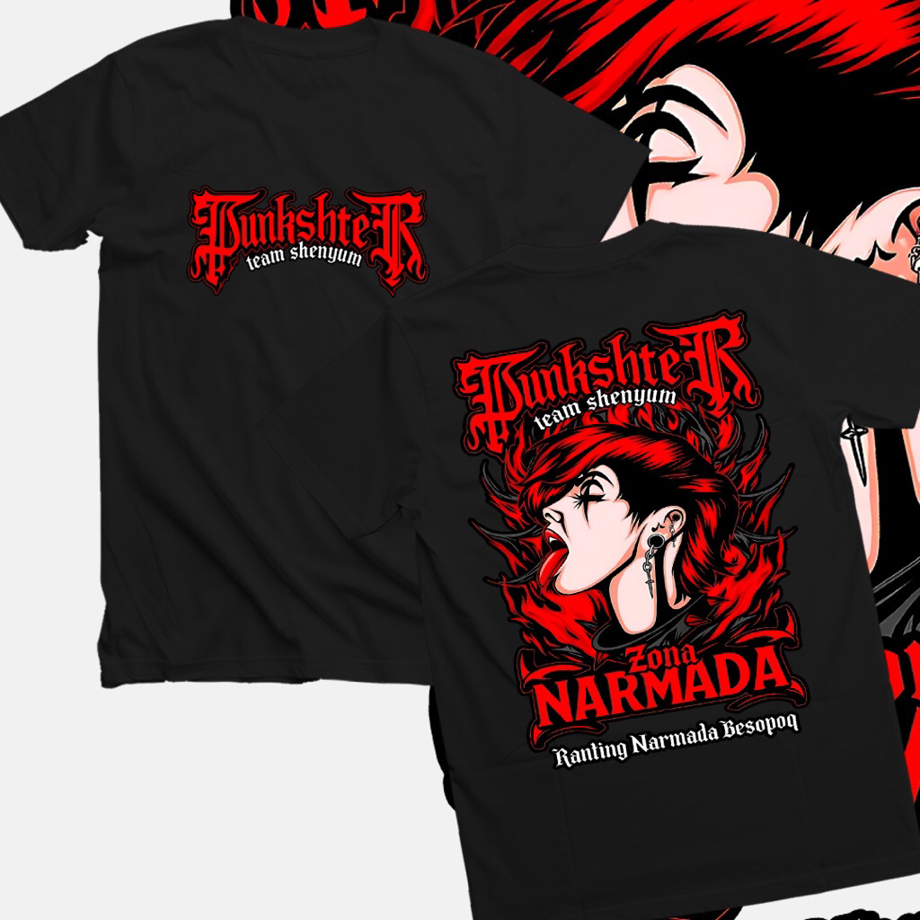 Kaos PUNKSHTER TEAM SEMYUM ZONA NARMADA COMBED ADEM MYAMAN UNISEX