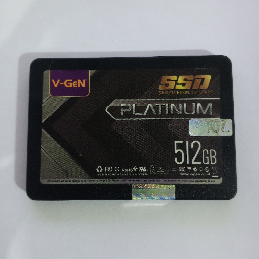 SSD SATA V-GEN 512 Second Sentinel 100%