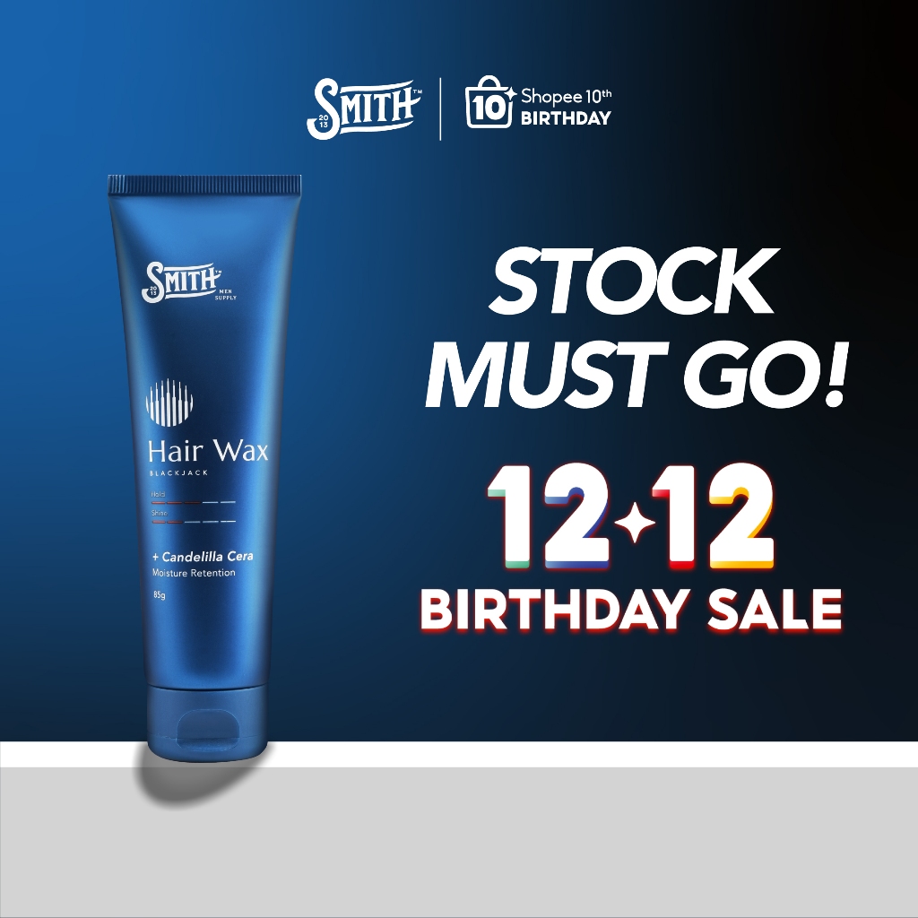 Smith Men Supply - Blackjack - Premium Hair Wax 85gr | Wax Rambut | Hair Wax | Wax Hair Styling | Mi