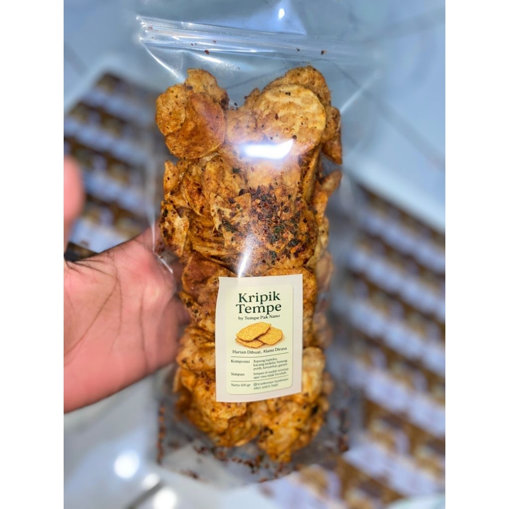 [1 Kg] Keripik Tempe Sagu Pedas Daun Jeruk