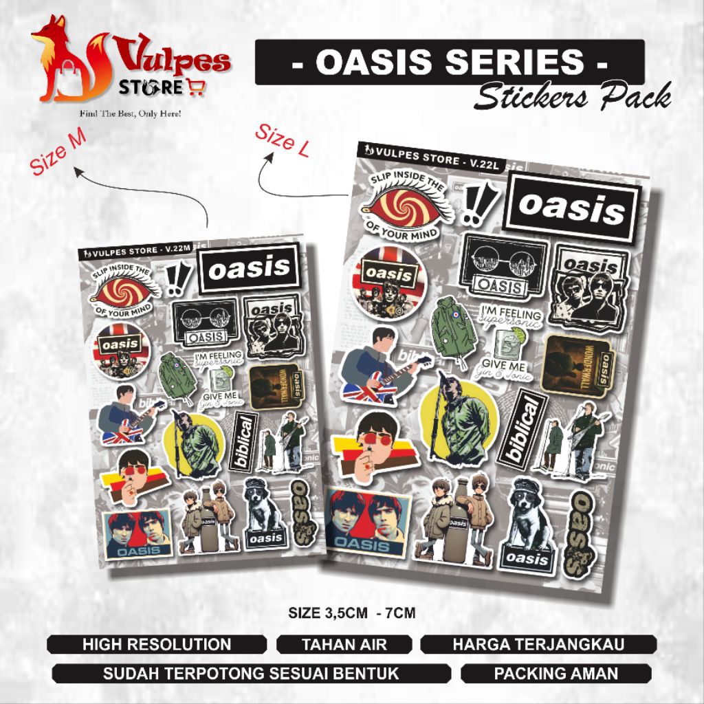Sticker Pack OASIS | ANTI AIR | Sticker Hias HP Laptop Dll.