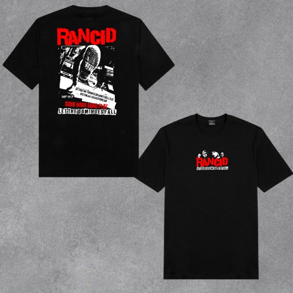 kaos punk Rancid hitam tshirt rancid band punk dewasa