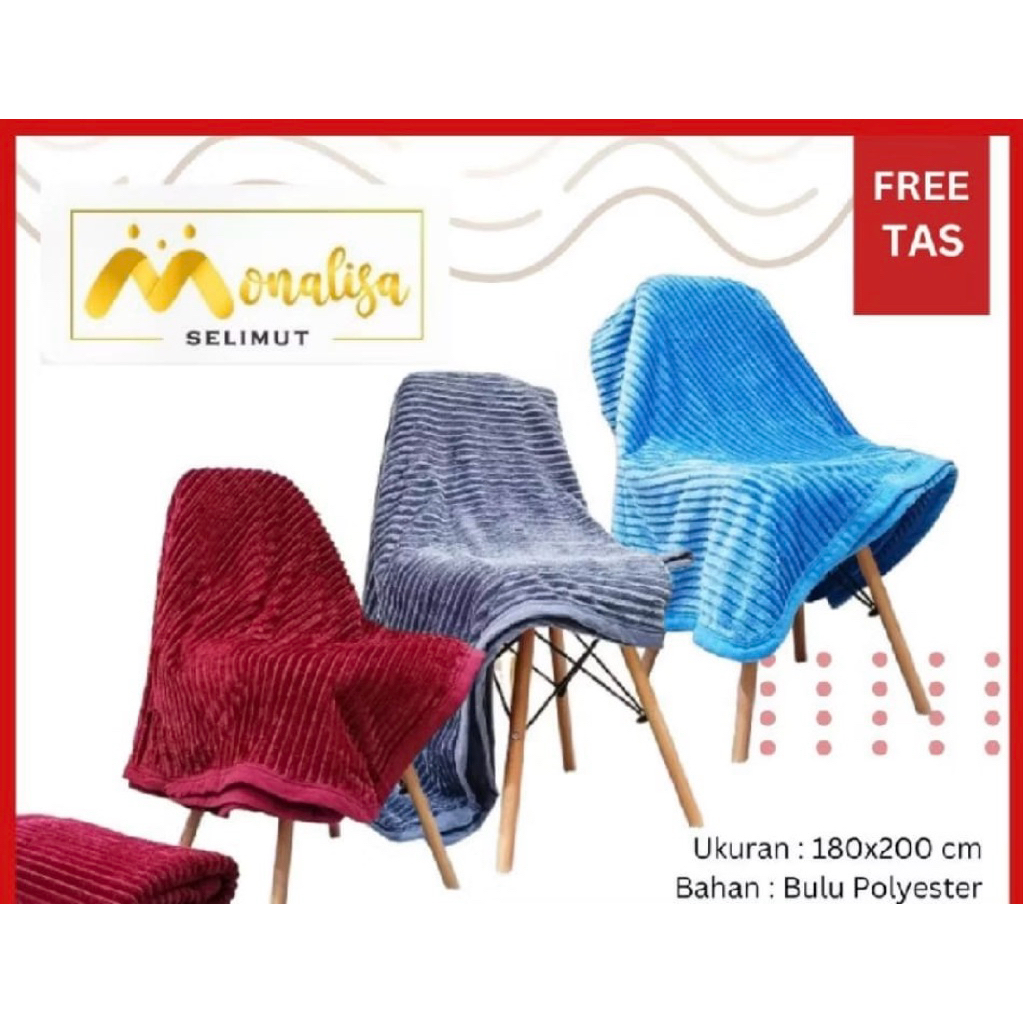 SELIMUT SALUR EMBOSS/ SELIMUT POLOS FLANNEL SALUR PREMIUM JUMBO 180X200 / SELIMUT BULU SALUR / SELIM