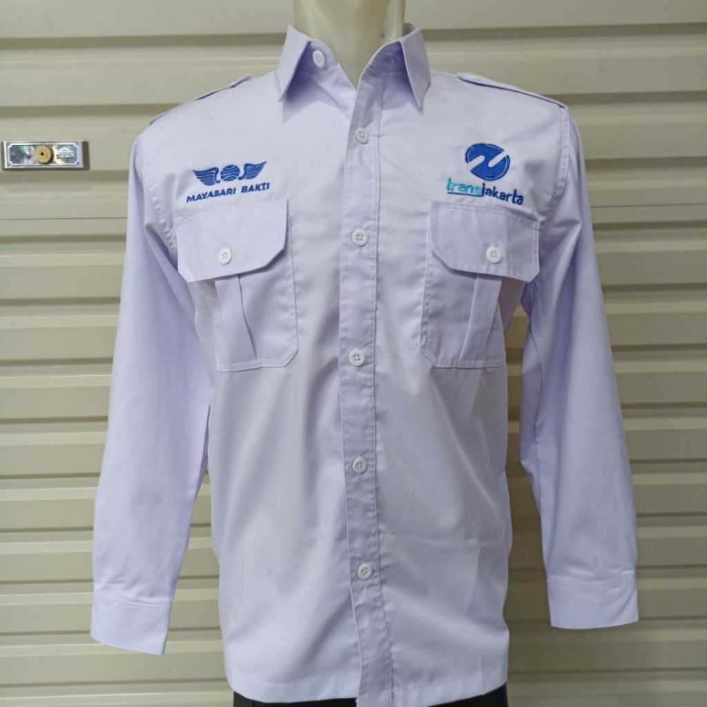 Kemeja Trans jakarta Panjang Pendek seragam Mayasari bakti Transjakarta pdh costum