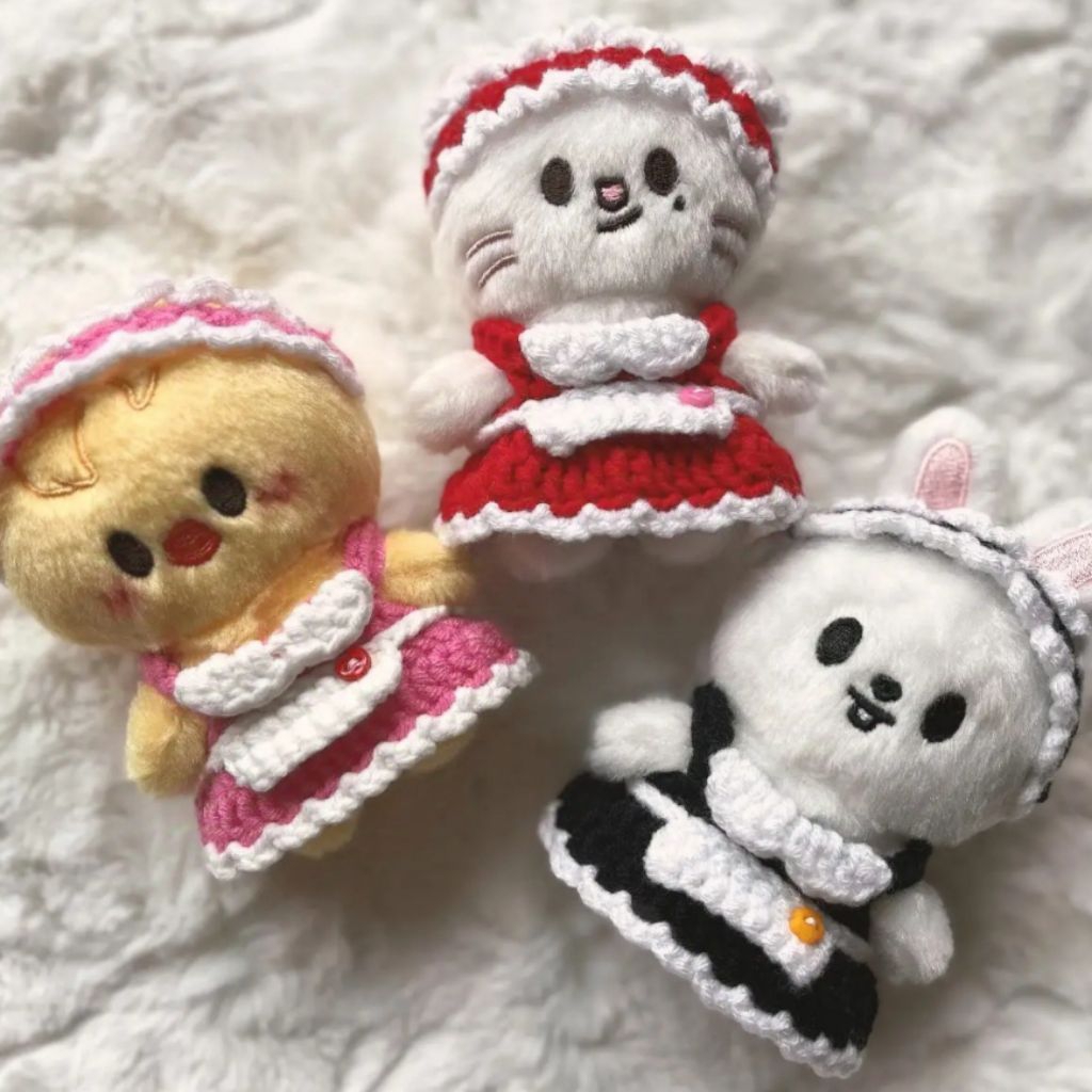 Maid Dress Set 10cm Clothes Doll l Skzoo Clothes Doll l Kpop Clothes Doll