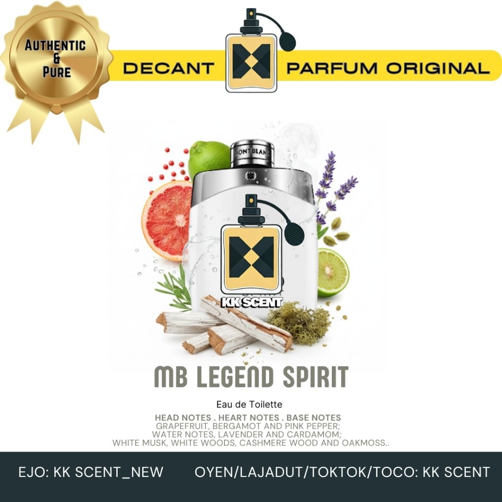 MB Legend Spirit decant parfum pria original travel size share in jar