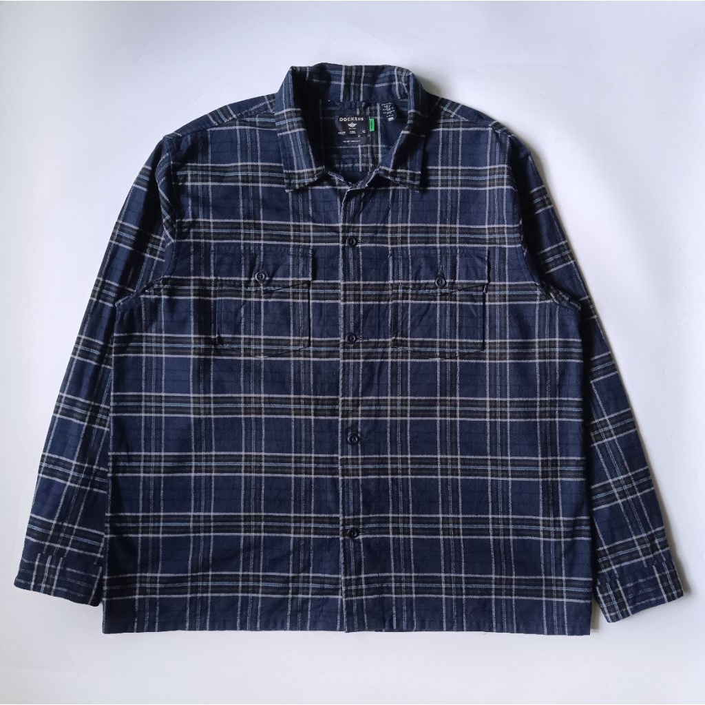 Outer Flannel Shirt Tebal DOCKERS Navy