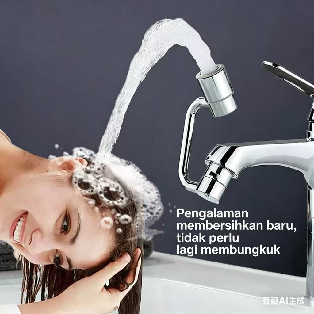 #016 Perpanjangan keran umum lengan mekanik mewah yang dapat diputar, mulut air, wastafel, sambungan